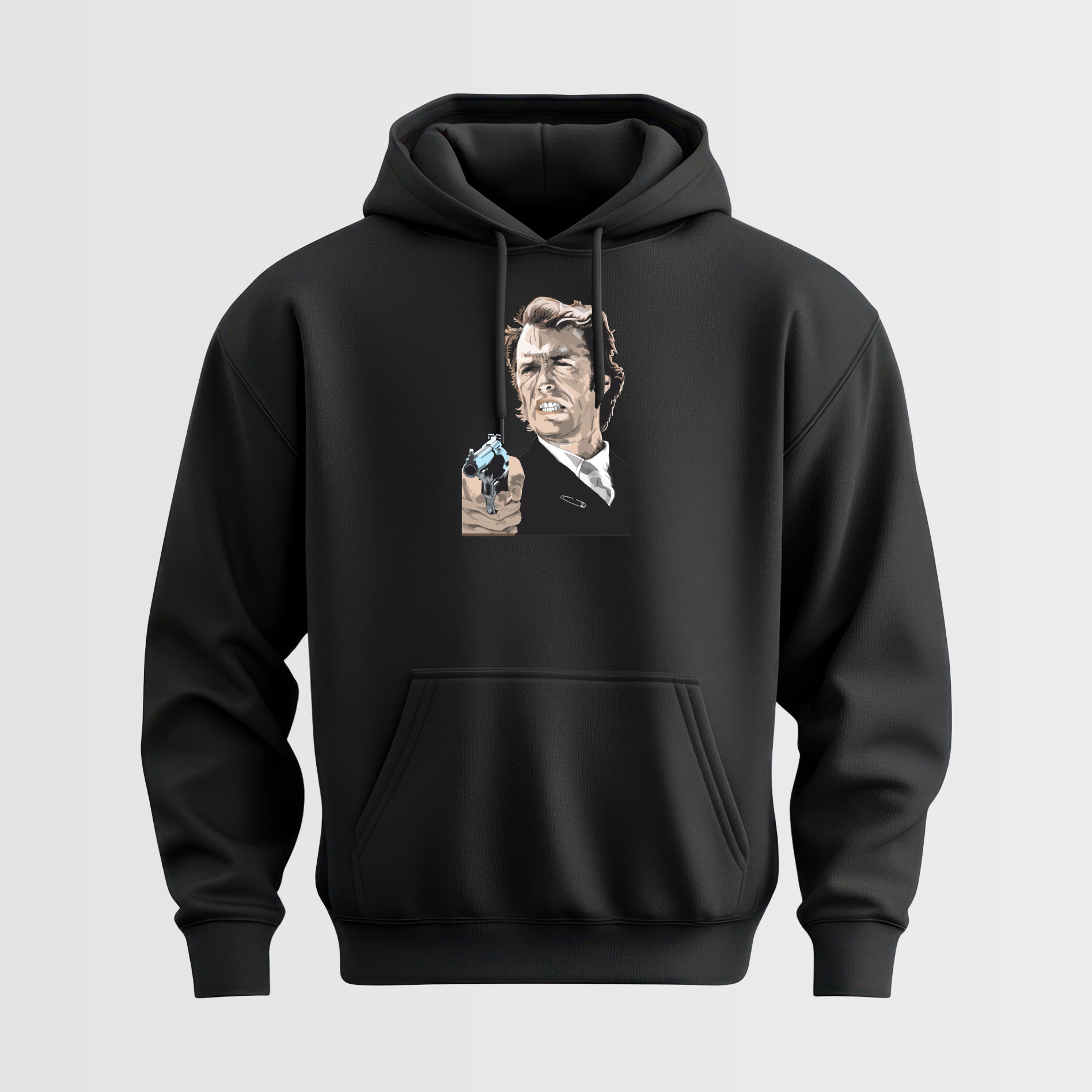 Retro Action Cinema Inspired Hoodie – Graphic Movie Icon Pullover