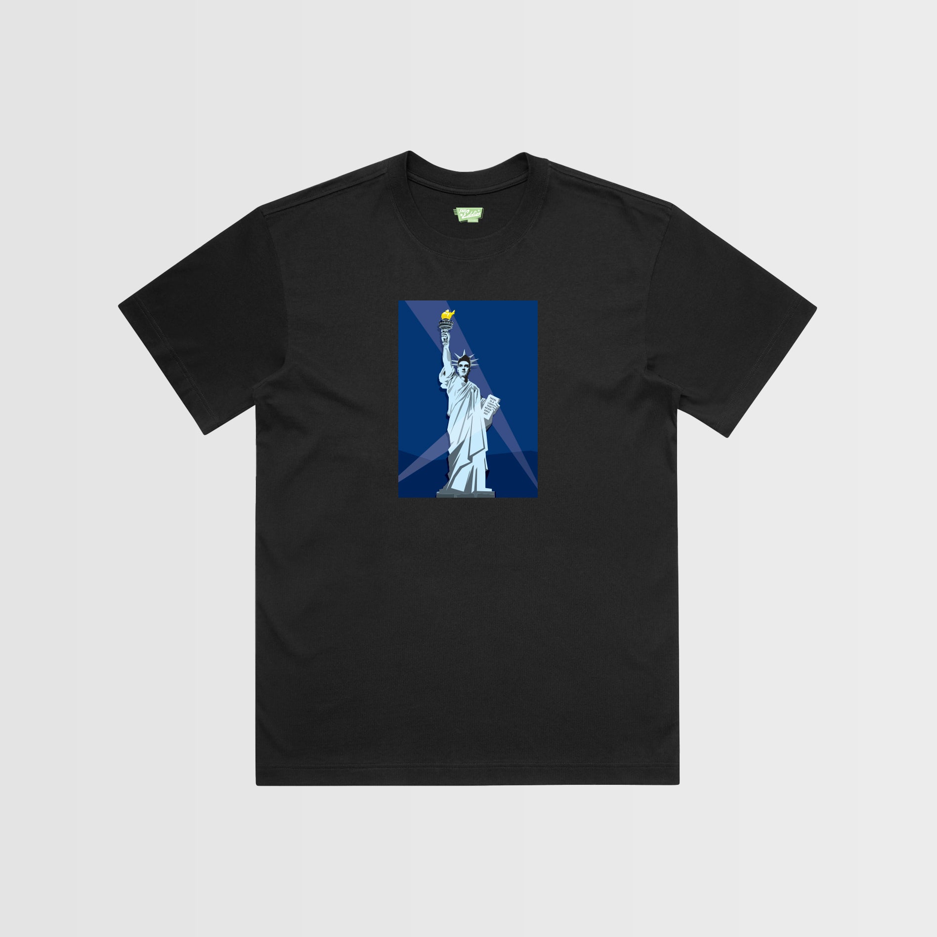 Morrissey Graphic T-Shirt – Retro Music Icon with Statue of Liberty Design