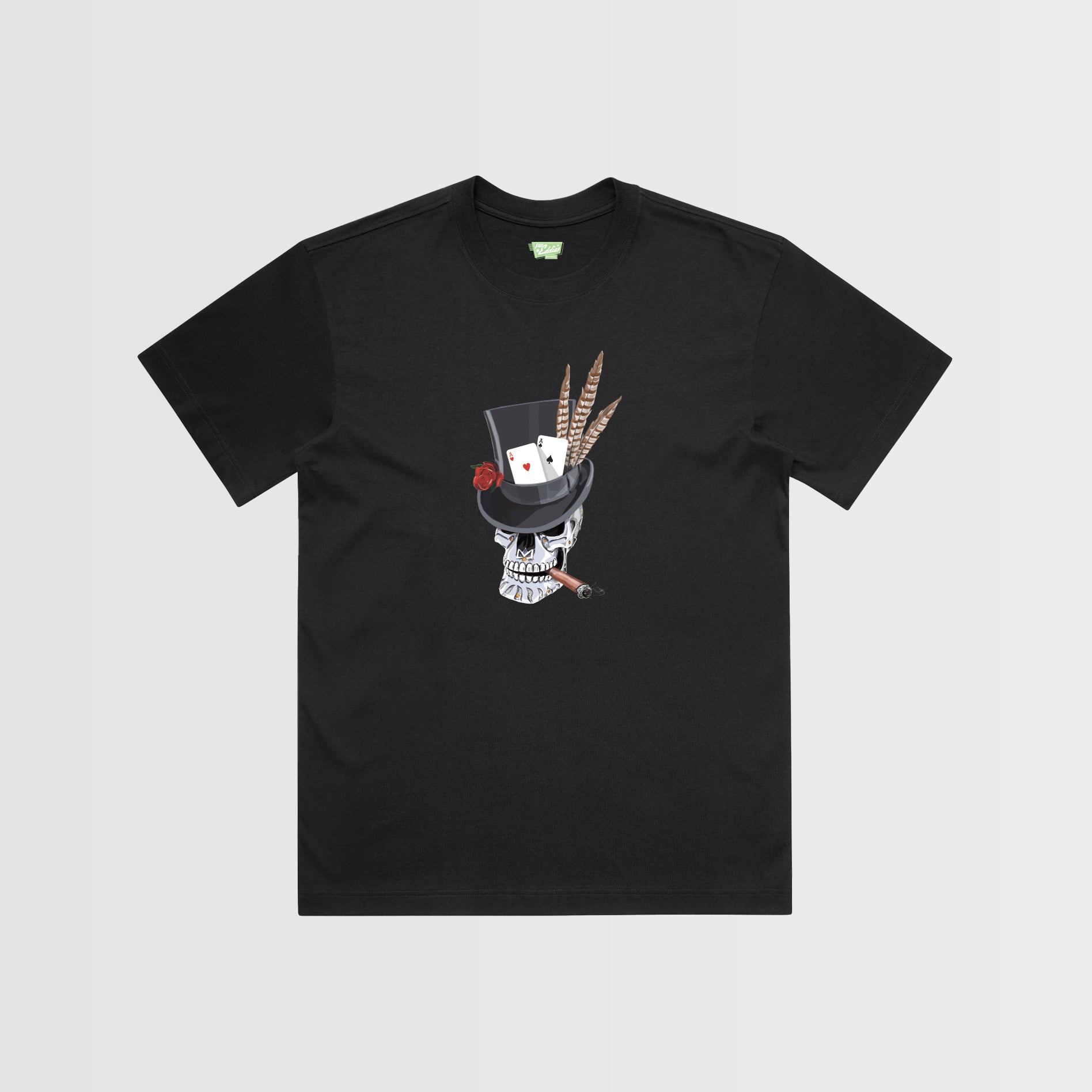Skull Top Hat Graphic T-Shirt – Gothic Rock & Biker Style Tee