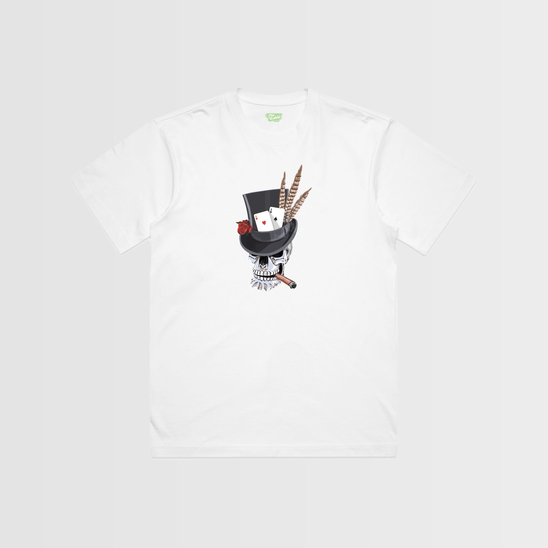 Skull Top Hat Graphic T-Shirt – Gothic Rock & Biker Style Tee